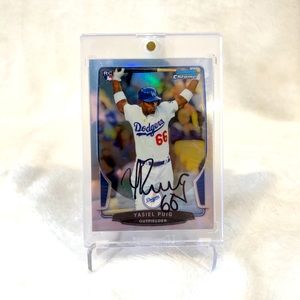 Signed Yasiel Puig card